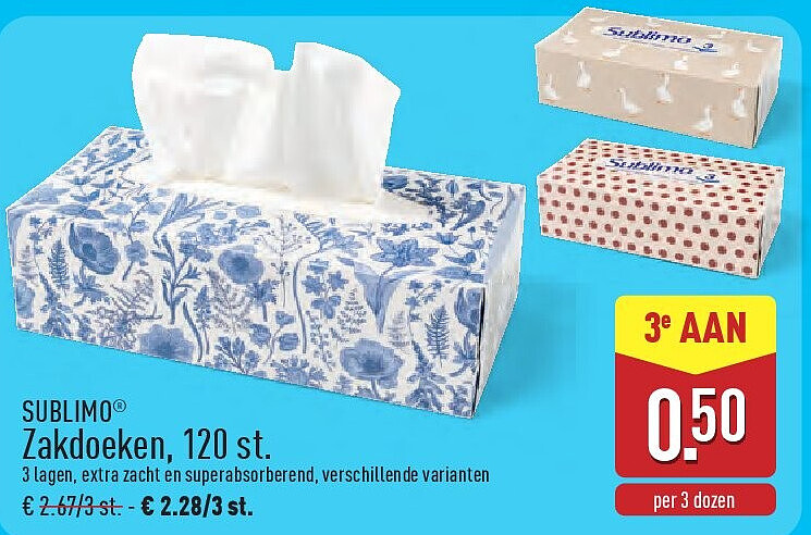 Zakdoeken, 120st.