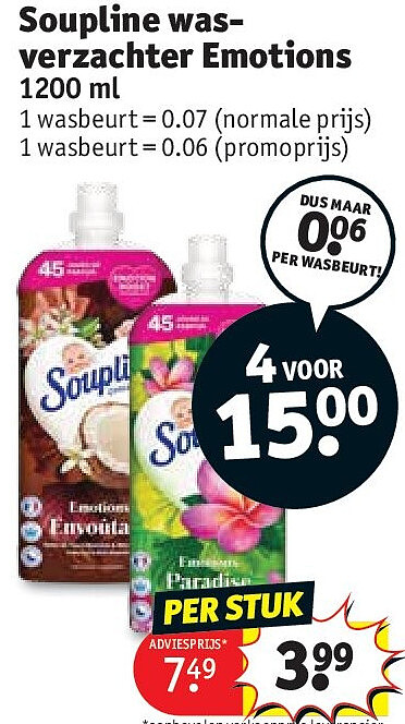 Soupline wasverzachter Emotions