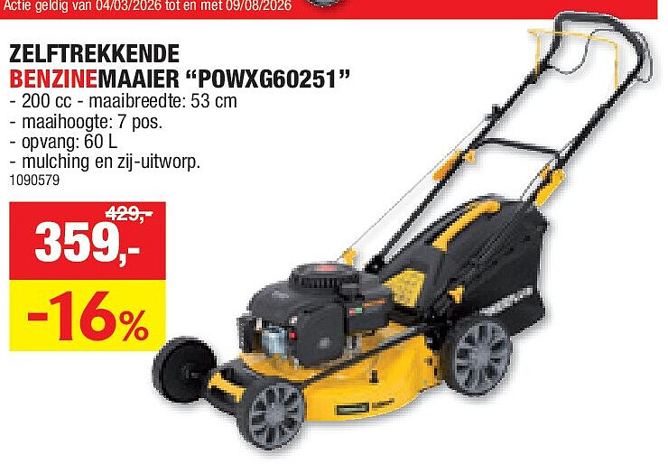 ZELFTREKKENDE BENZINEMAAIER “POWXG60251”