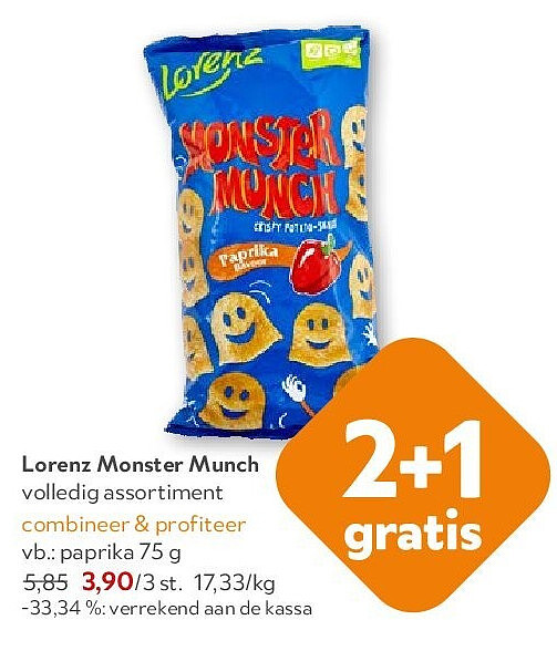 Lorenz Monster Munch paprika 75 g