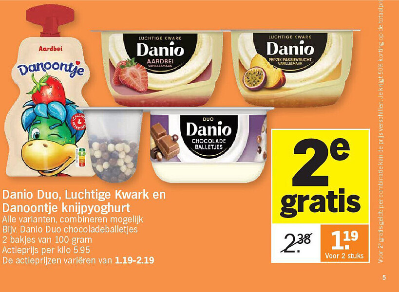 Danio Duo, Luchtige Kwark en Danoontje knijpyoghurt