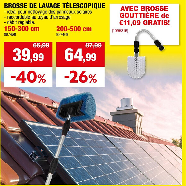 BROSSE DE LAVAGE TÉLESCOPIQUE 150-300 cm