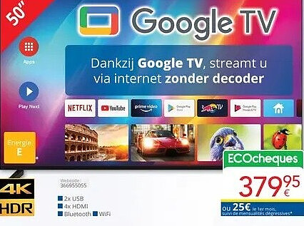 Smart Google Ultra HD TV 50”/127 cm 50VA1