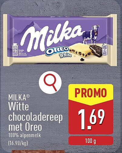 Witte chocoladereep met Oreo