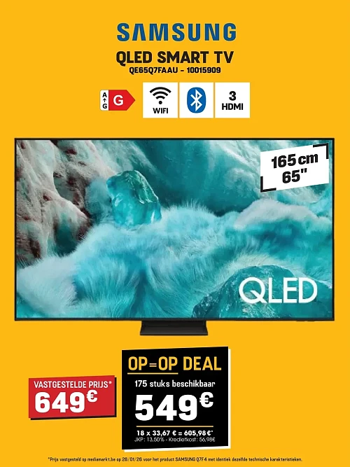 Samsung QLED SMART TV QE65Q7FAAU