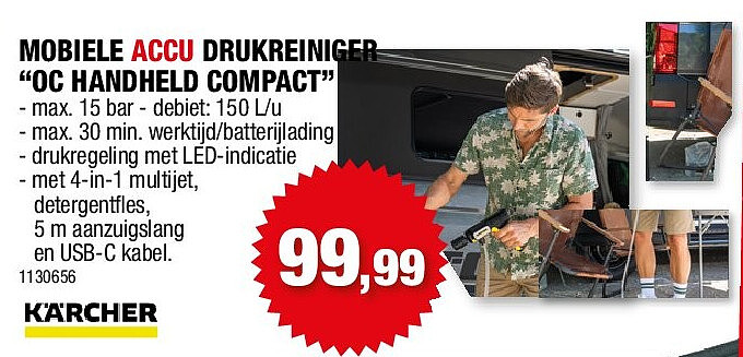 MOBIELE ACCU DRUKREINIGER “OC HANDHELD COMPACT”