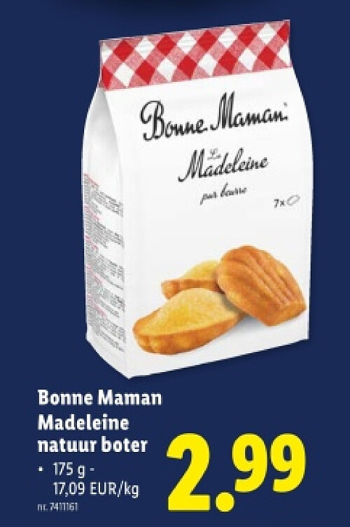 Madeleine natuur boter