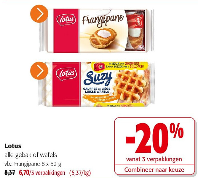 Lotus alle gebak of wafels