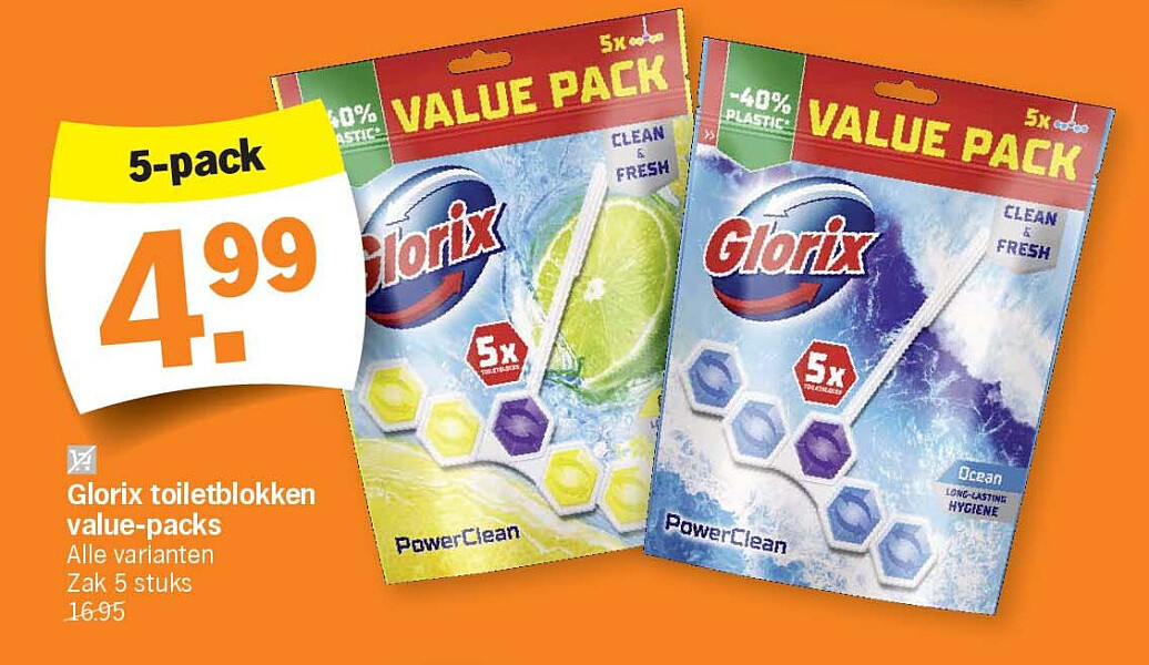 Glorix toiletblokken value-packs