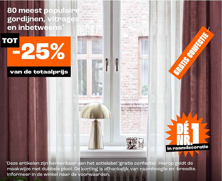 80 meest populaire gordijnen, vitrages en inbetweens