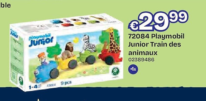 72084 Playmobil Junior Train des animaux