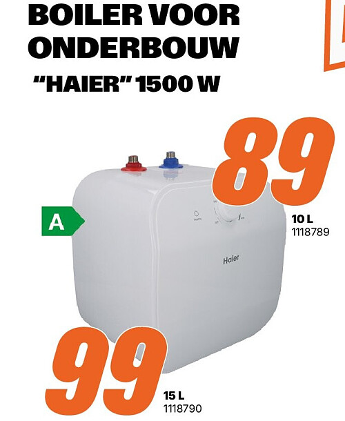 Boiler voor onderbouw Haier 1500 W