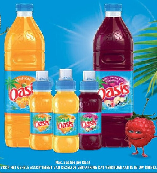 Oasis 25 cl en 2 l assortiment