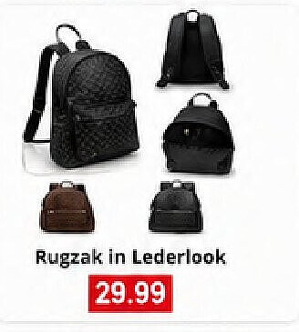 Rugzak in Lederlook
