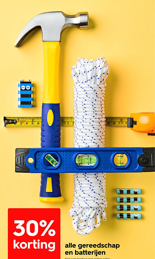 alle gereedschap en batterijen