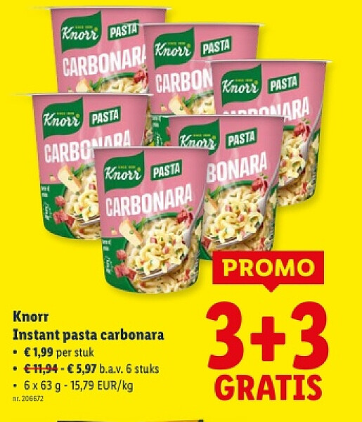 Instant pasta carbonara