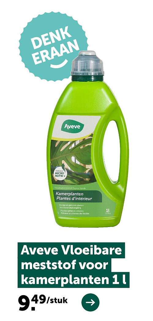 Aveve Vloeibare meststof voor kamerplanten 1 l