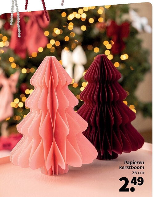 Papieren kerstboom 25 cm