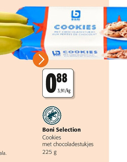 Boni Selection Cookies met chocoladestukjes 225 g