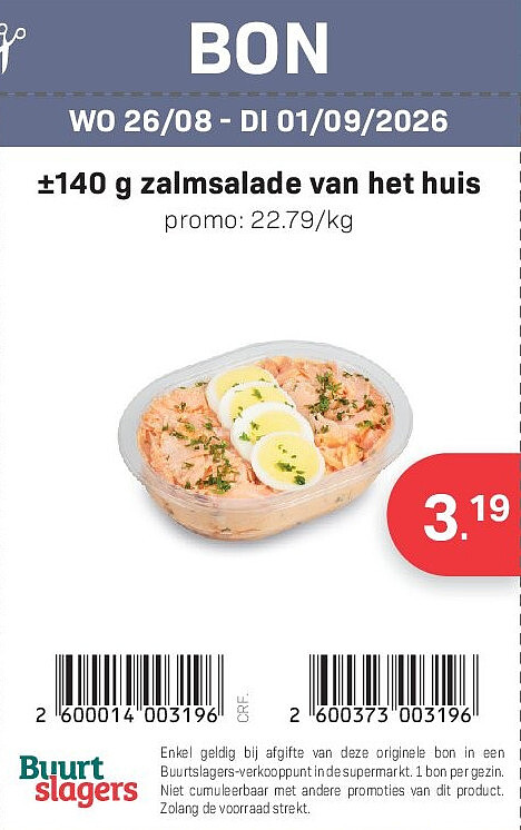 ±140 g zalmsalade van het huis
