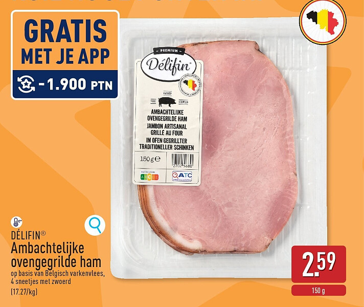 Ambachtelijke ovengegrilde ham