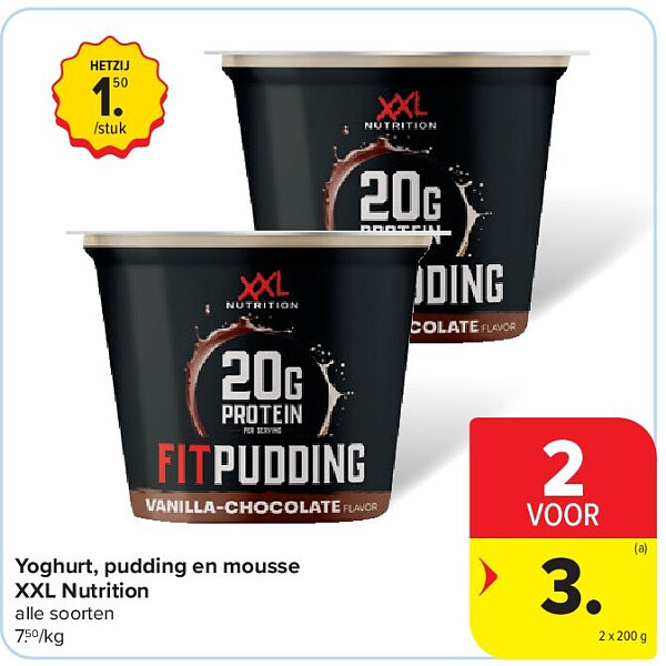 Yoghurt, pudding en mousse XXL Nutrition
