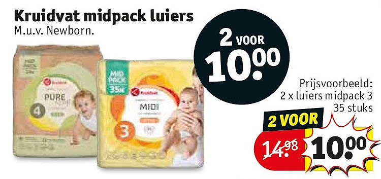 Kruidvat midpack luiers