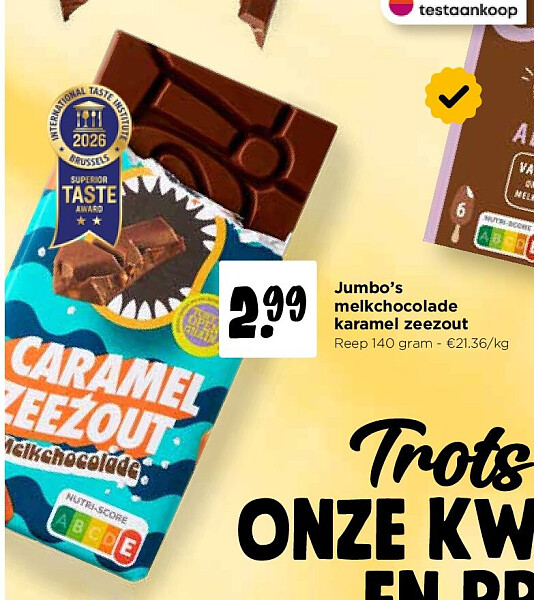 Jumbo’s melkchocolade karamel zeezout