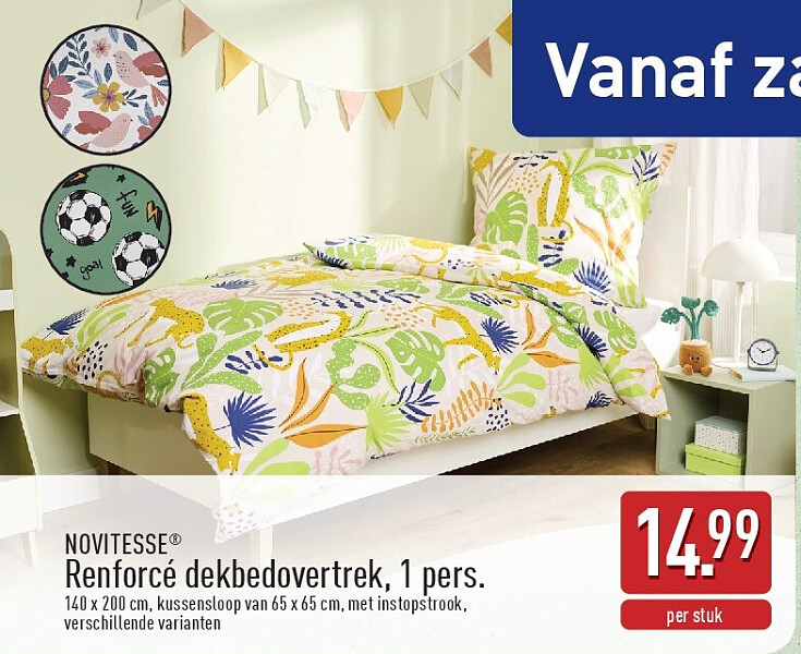 Renforcé dekbedovertrek, 1pers.