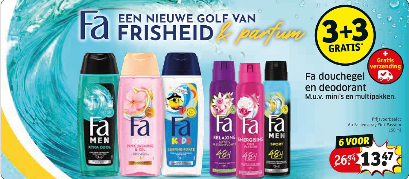 6 x Fa deospray Pink Passion 150 ml