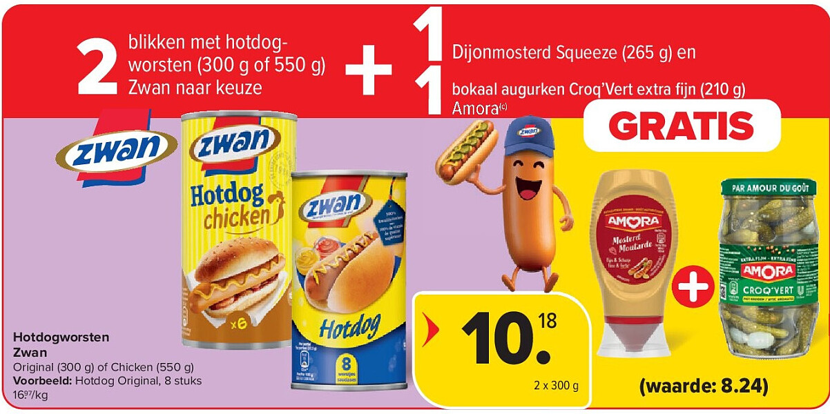 Hotdogworsten Zwan