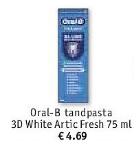 Oral-B tandpasta 3D White Artic Fresh 75 ml