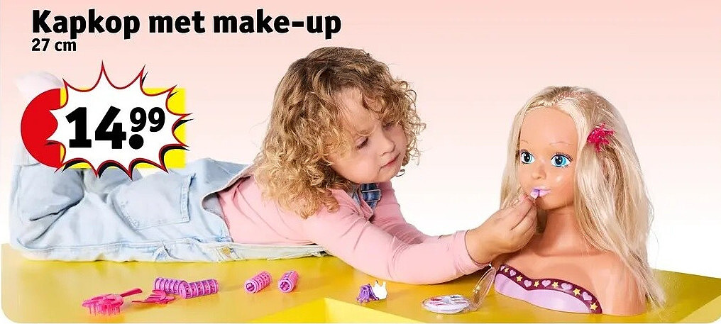 Kapkop met make-up 27 cm