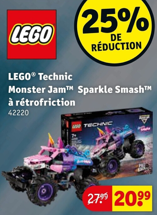 LEGO® Technic Monster Jam™ Sparkle Smash™ à rétrofriction 42220