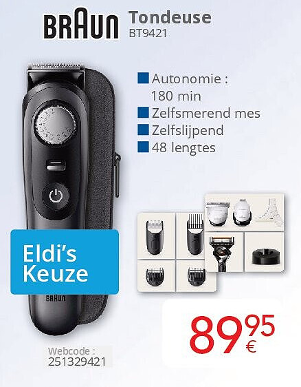 Braun Tondeuse BT9421