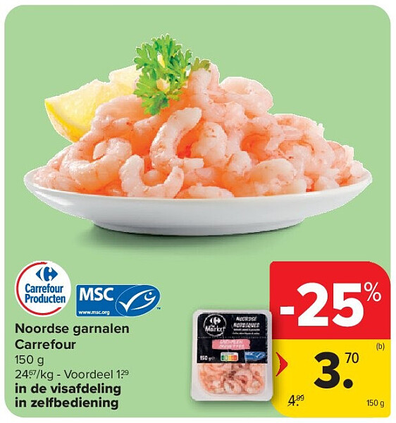 Noordse garnalen Carrefour
