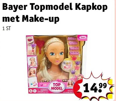 Bayer Topmodel Kapkop met Make-up