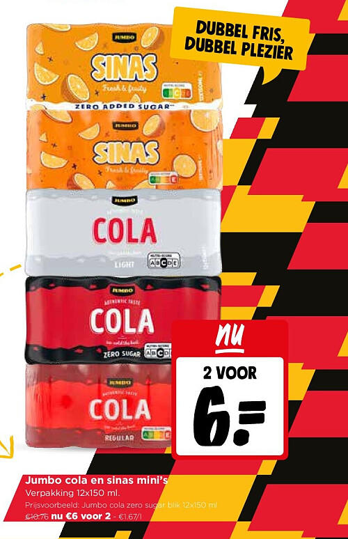 Jumbo cola en sinas mini’s