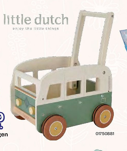 Houten loopwagen