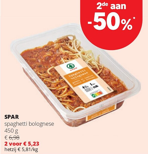 SPAR spaghetti bolognese 450 g