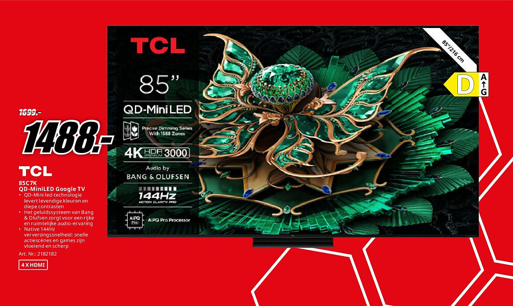 TCL 85C7K QD-MiniLED Google TV