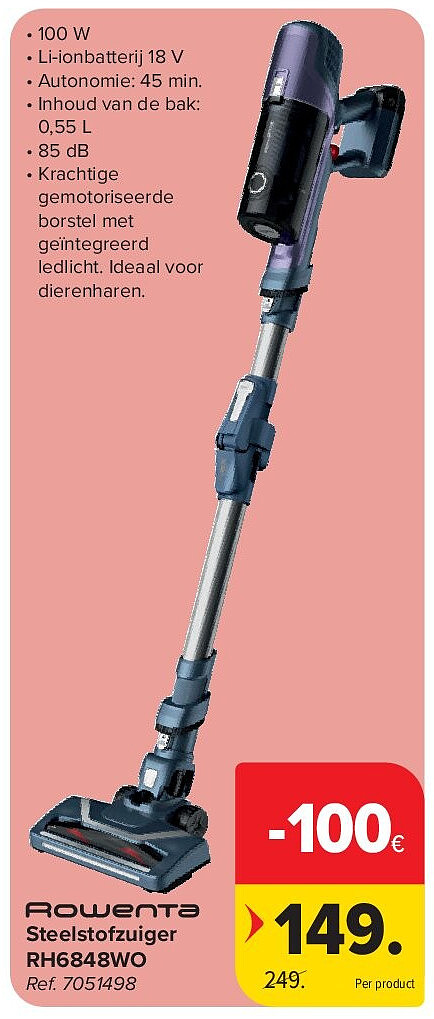 Steelstofzuiger RH6848WO