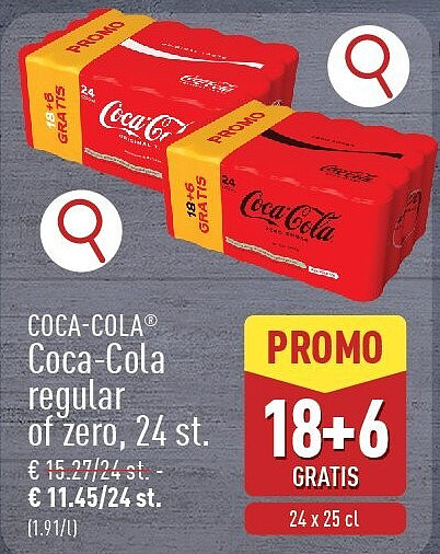 COCA-COLA® Coca-Cola regular of zero, 24st.