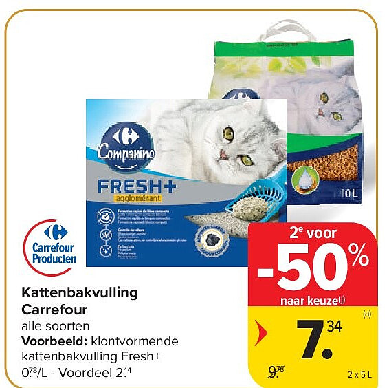 Kattenbakvulling Carrefour