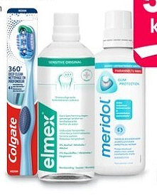 Tandenborstels en mondwater van Colgate, Elmex en Meridol