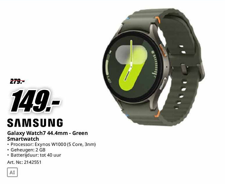 Samsung Galaxy Watch7 44.4mm - Green Smartwatch