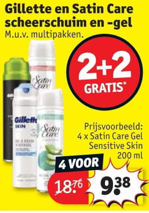 Gillette en Satin Care scheerschuim en -gel