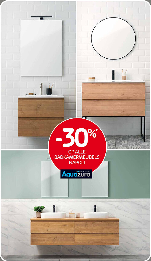 -30% op alle badkamermeubels Napoli