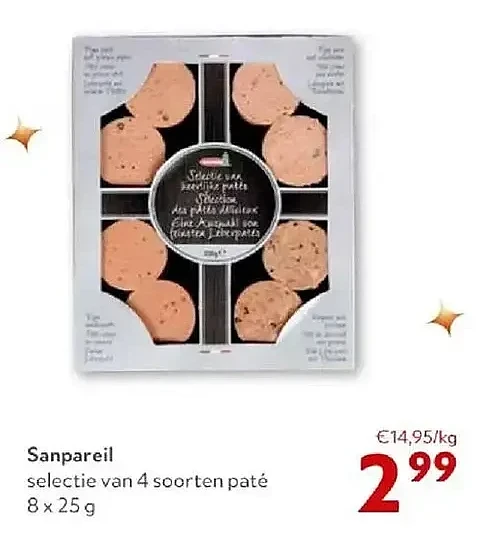 Sanpareil selectie van 4 soorten paté 8x25g