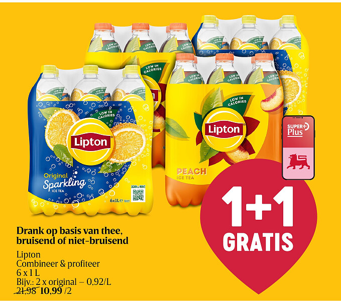 Drank op basis van thee, bruisend of niet-bruisend